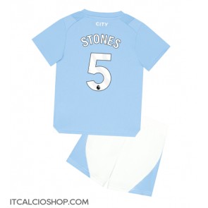 Manchester City John Stones #5 Prima Maglia Bambino 2023-24 Manica Corta (+ Pantaloni corti)
